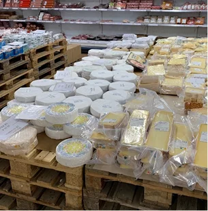étale de fromages